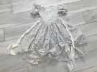 Girls Vintage Bridesmaid's Dress Floral Pattern 80s/90s Approx 6-7 Years