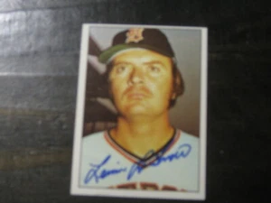 LERRIN LAGROW DETROIT TIGERS 1975 SSPC BASEBALL AUTO'D CARD - Imagen 1 de 1