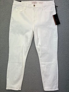 7 FOR ALL MANKIND Jen 7 Womens Sz 10 Cropped Skinny White 30x25 - Picture 1 of 11