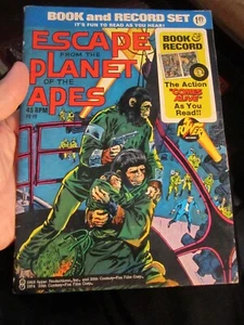 1974 ESCAPE FROM THE PLANET OF THE APES COMIC BOOK & RECORD SET NOS BBA-40 - Picture 1 of 5