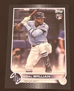 2022 Topps Mini Black Parallel RC SP #25 Vidal Brujan Tampa Bay Rays Rookie - Picture 1 of 2