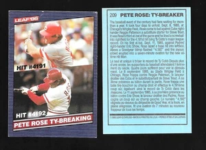 Pete Rose Ty-Breaking #209 1986 Leaf Cincinnati Reds Baseball - Picture 1 of 1