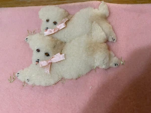 Vintage Chatham Baby Blanket Pink Satin Trim Cat & Dogs - Picture 1 of 14