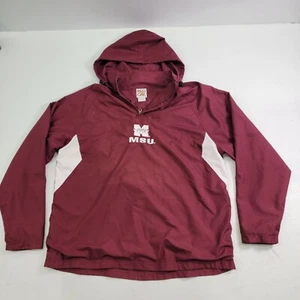 RED OAK Mississippi State Herren Gr. M Zip Up Jacke Kapuze Windbreaker weinrot - Bild 1 von 9