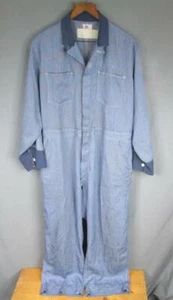 Tute da lavoro vintage anni '50 cono a righe hickory blu taglia 44 abbigliamento da lavoro XL - Foto 1 di 12