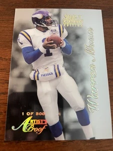 1996 Select Certified Edition #30 - Warren Moon Artist's Proof - 1 of 500 HOF - Picture 1 of 2
