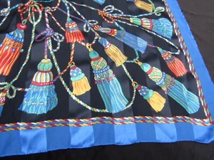 Colorful Tassel Print Scarf Berkshire Made in Italy Multi Color SC109 - Picture 1 of 14