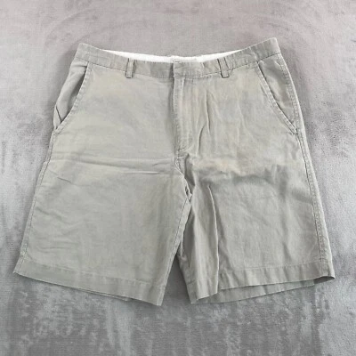 Shorts masculino vintage Banana Republic 38 bege 100% linho chino ao ar livre preppy - Imagem 1 de 4