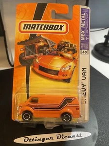 2007 Matchbox MBX Metal Series #40 Chevy Van Orange 1/64 scale Diecast SEALED - Picture 1 of 15