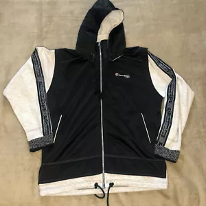 Vintage Retro Champion USA Tape Logo Full Zip Up Hoodie Top Jacket - Size M - Picture 1 of 6
