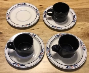 3 tazas y platillos de Dansk Bistro Bisserup tazas azules - Imagen 1 de 4