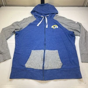 LOS ANGELES RAMS HOODIE WOMENS XXL FOOTBALL SWEATSHIRT ZIP UP JACKET - Picture 1 of 5
