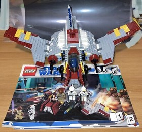 Lego Star Wars 8019 Republic Attack Shuttle 100% Complete Mace Windu Jedi Minifig