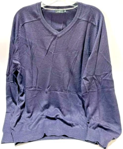 Suéter para hombre 100 % acrílico cuello en V púrpura talla XL manga larga - Imagen 1 de 3