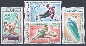 1968 Mauritania - PA, Giochi olimpici di Grenoble e Messico, 4 val. MNH** - Picture 1 of 1