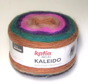984 yard cake Katia KALEIDO Limited Edition DK Weight Yarn #310 PINK PURPLE TEAL - Picture 1 of 1