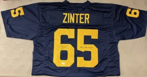 Zak Zinter Signed Autographed Custom Michigan Jersey Inscribed JSA - Picture 1 of 4