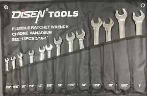 Disen Tools Flexible Ratchet Wrench Set 13 PCS 5/16-1”Chrome Vanadium Finish - Picture 1 of 1