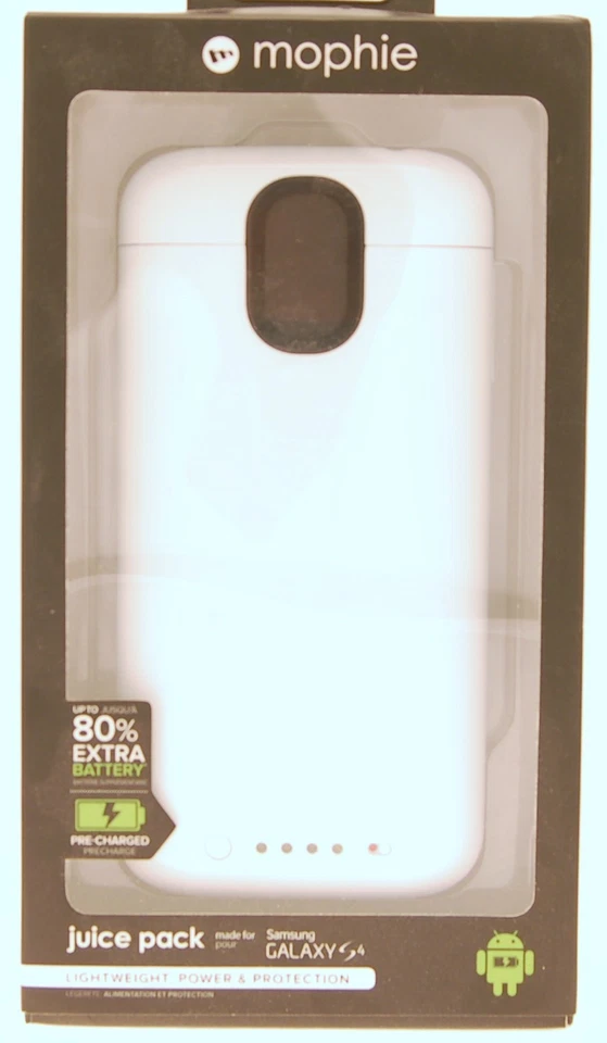 Mophie Juice Pack Case and Rechargeable Battery in White for Samsung Galaxy S4  - Image 1 of 4