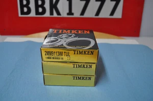 TIMKEN 2MM9113WI TUL SUPER PRECISION BEARINGS 1SET 3 BEARINGS - Picture 1 of 7