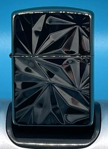 Zippo Rippled Black Ice Double Sided Armor Japanese Circa 2021 - Picture 1 of 5