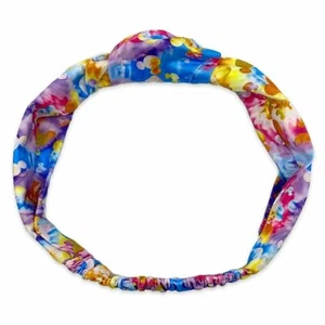 Disney Store Mickey Mouse Icon Rainbow Tie-Dye Wrap Headband for Adults One Size - Picture 1 of 2