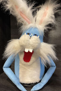 Rare Vintage Blue CRAZY RABBIT 25" Puppet Productions Professional Easter Bunny