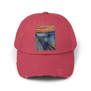 Edvard Munch The Scream Unisex Distressed Cap - Picture 1 of 29