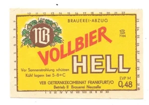 Bieretikett Brauerei Neuzelle DDR (M) - Bild 1 von 1