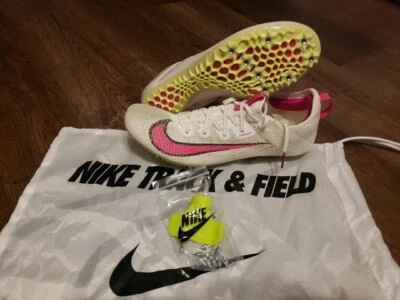 Size 12 Nike Zoom SuperFly Elite 2 Sail Pink Track Spikes Men’s CD4382-101 - Image 1 of 4