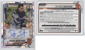 2021 Bowman Chrome Prospect Atomic Refractor /100 Rayner Santana #CPA-RS Auto