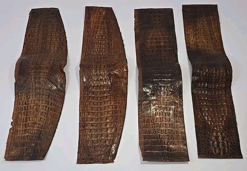 Crocodile/Alligator Leather Straps/Strips With Ties Please Read Description!!! - Image 1 of 4