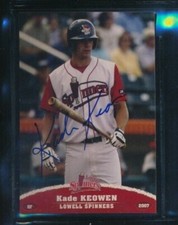 2007 Lowell Spinners Grandstand #19 Kade Keowen signed auto autograph 