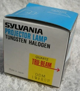 **SYLVANIA DDM 19v 80w TUNGSTEN HALOGEN PROJECTOR LAMP NOS IN ORIGINAL BOX ** - Picture 1 of 2