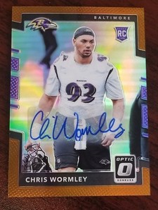 2017 Donruss Optic Rookie Auto Bronze #143 Chris Wormley Baltimore Ravens Lot C