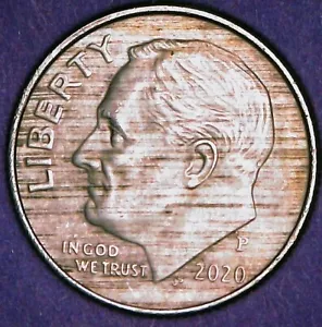 2020 P ROOSEVELT DIME WOODGRAIN VARIETY - Picture 1 of 3
