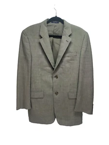 Ralph Lauren Wool Houndstooth Blazer 40L 2 Tortoise Button Jacket - Picture 1 of 9