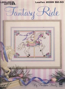 Leisure Arts FANTASY RIDE c.1991 - Cross Stitch Leaflet - Picture 1 of 1