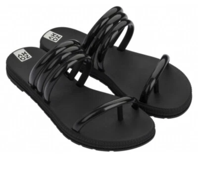 Zaxy Holliday Black Slides Size 8 - Image 1 of 4