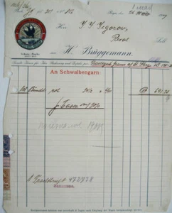 Rusia. Letonia. Línea. Membrete. G. Yu. Bruggeman. 1909 - Imagen 1 de 3