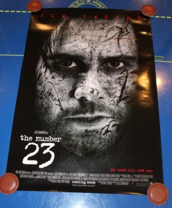 Nummer 23 Jim Carrey 2007 orig. Doppelseitig gerolltes 1 Blatt Filmposter 27x40 - Bild 1 von 2