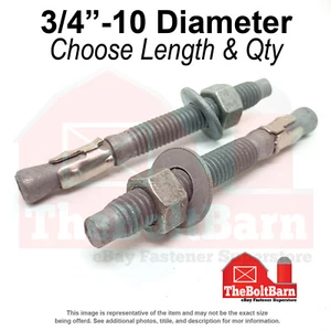 Anclaje de cuña 3/4"-10 grado 2 rosca gruesa galvanizada (elige longitud y cantidad) - Imagen 1 de 6
