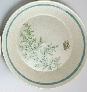 Lenox Fancy Free Bread Dessert Plates 6" Ironstone Temperware Butterfly Fern - Picture 1 of 4