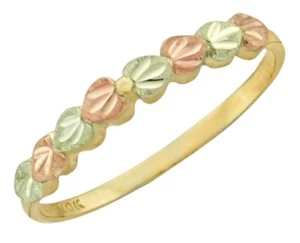 10K Black Hills Gold Ladies Ring with 10K Leaves Size 3 - 10 - Picture 1 of 1