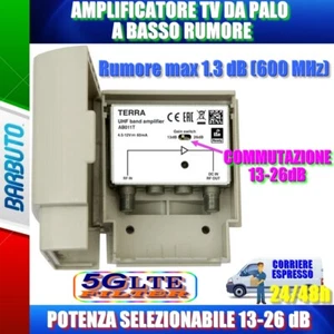 AMPLIFICATORE TV A BASSO RUMORE 1 INGRESSO UHF - POTENZA SELEZIONABILE 13-26 dB - Imagen 1 de 1