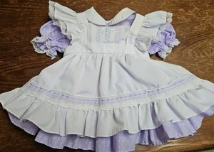 Vtg Nana's Pet JC Penny Pinafore Dress Baby Girls Size 1-2 * Needs repair - Picture 1 of 24