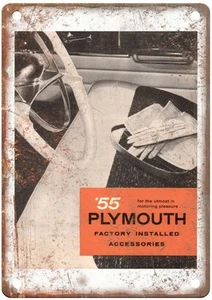 Letrero de metal de aspecto retro anuncio automático vintage de Plymouth 1955 AN1059 - Imagen 1 de 1