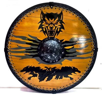 🔆Fenrir Wolf Viking Shield, medieval shield, custom shield, norse shield, larp - Image 1 of 4