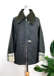 Chaqueta de cera BARBOUR Olive Drummond Reino Unido 18 UE 44 EE. UU. 14 XXL encerada Kelburn Fireman - Imagen 1 de 17