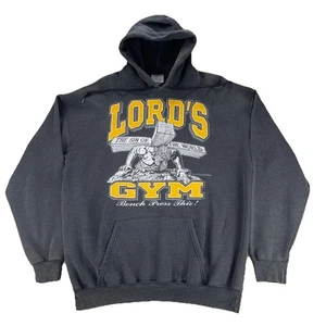 VTG Lords Gym Hoodie Sz XL “His Pain Your Gain“ Jesus Christian Made USA EUC - Picture 1 of 15